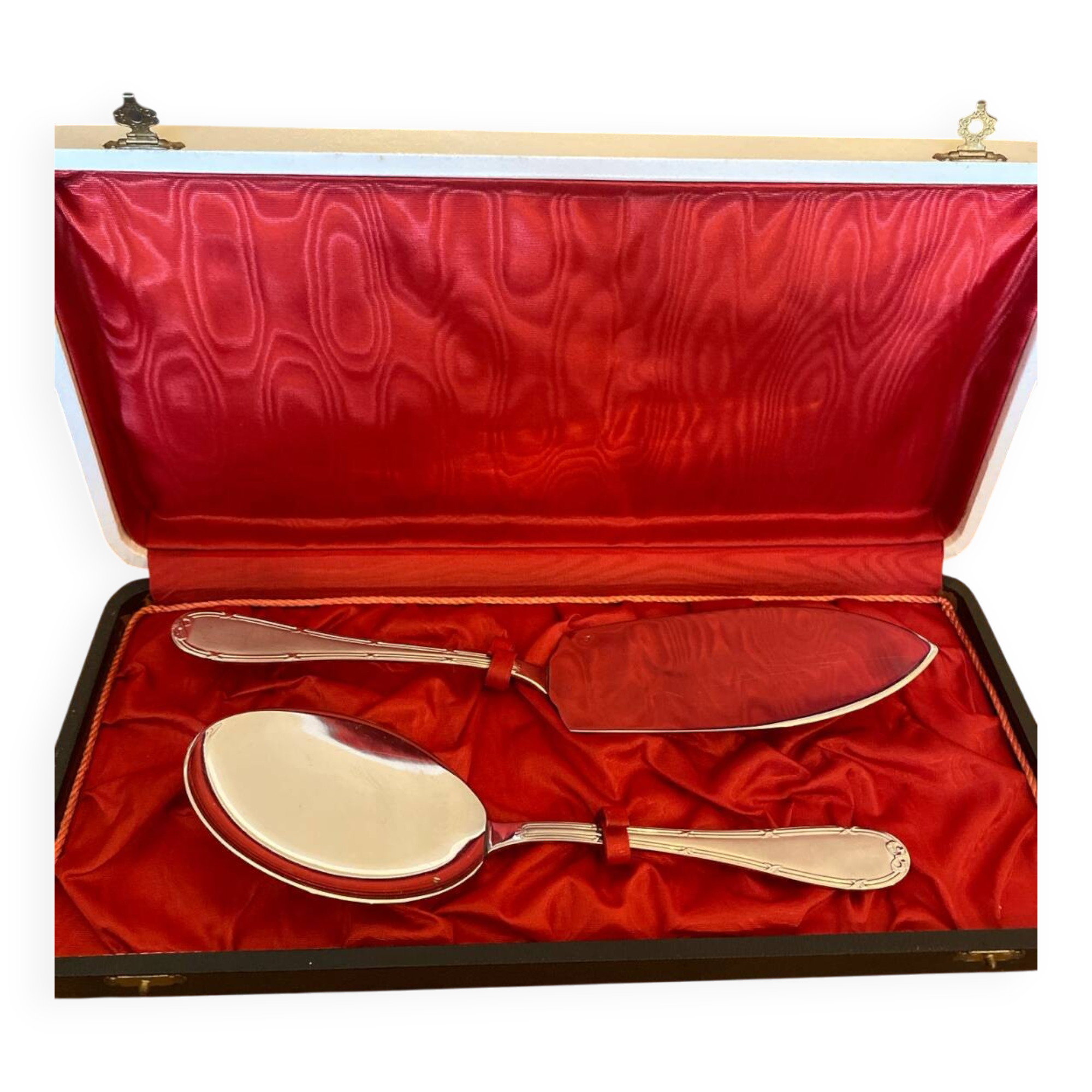 Silver metal cake server