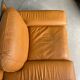 Fauteuil vintage Steiner en cuir havane