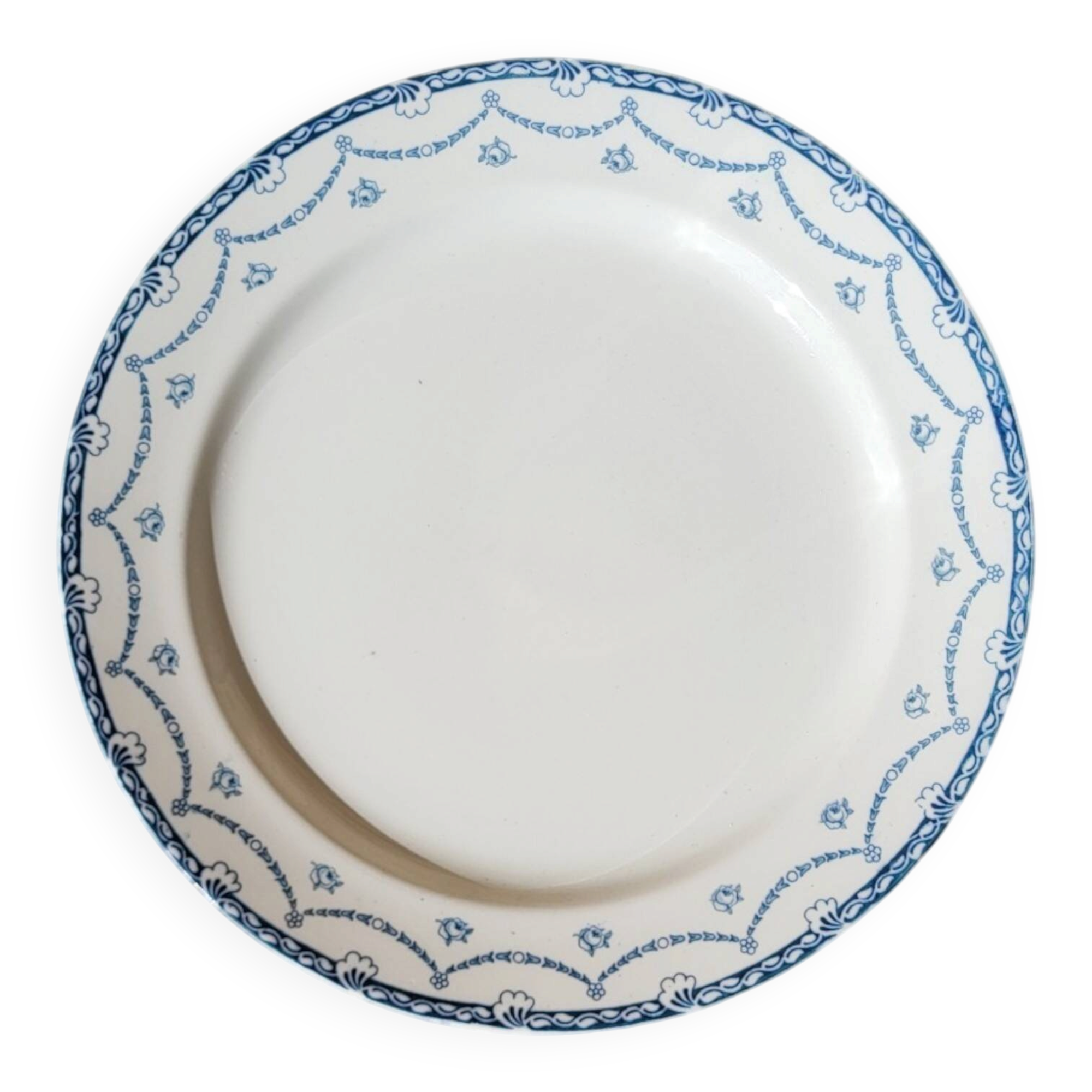 Round semi-deep plate in English earthenware "Cheltenham" — F. Winkle & Co.