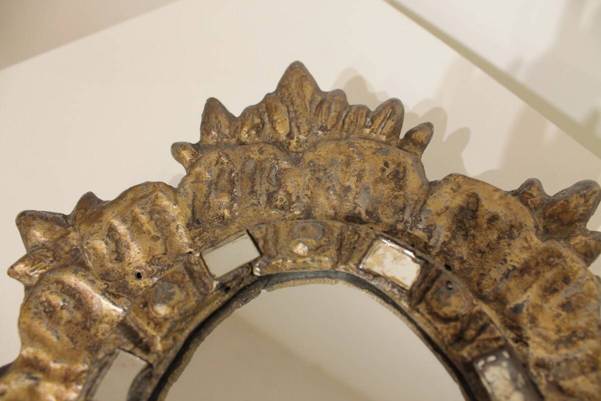 Lead mirror by Irena Jaworska, 1960s