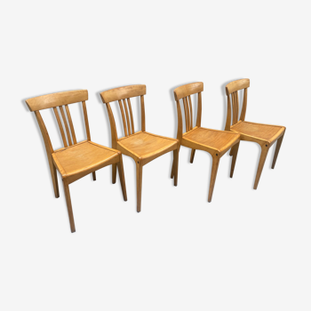 Set of 4 vintage Slella Luterma bistro chairs