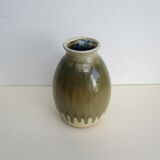 Enamelled sandstone vase