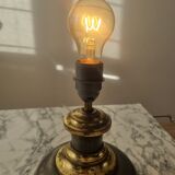 Vintage gold and grey metal lamp base