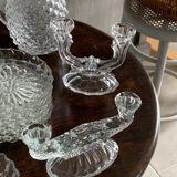 Glass candle holders