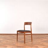 Danish teak and leather dining chairs by Henning Kjærnulf for Korup Stolefabrik, 1960s, set of 4