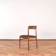 Chaises de salle à manger danoises en teck et cuir par Henning Kjærnulf pour Korup Stolefabrik, années 1960, lot de 4