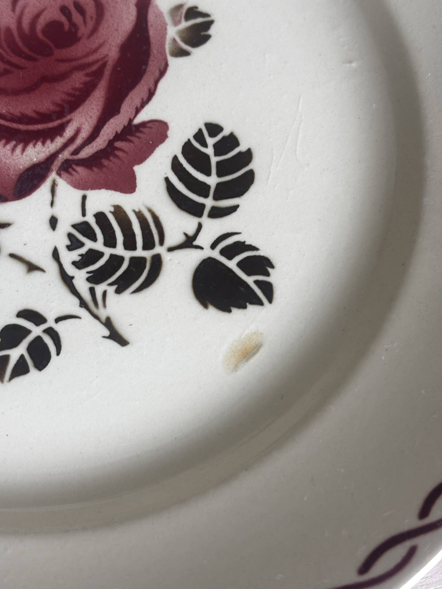 Set of 7 flat plates Badonviller Germaine