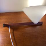 Teak and acrylic wall lamp