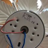 white lacquered metal flower applique