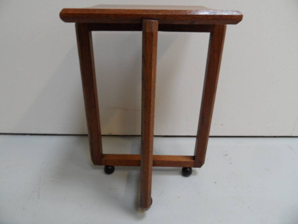 Art Deco Amsterdam School oak sidetable