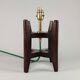 Pair of late 19th century antique japanese wooden itomaki silk spool table lamps