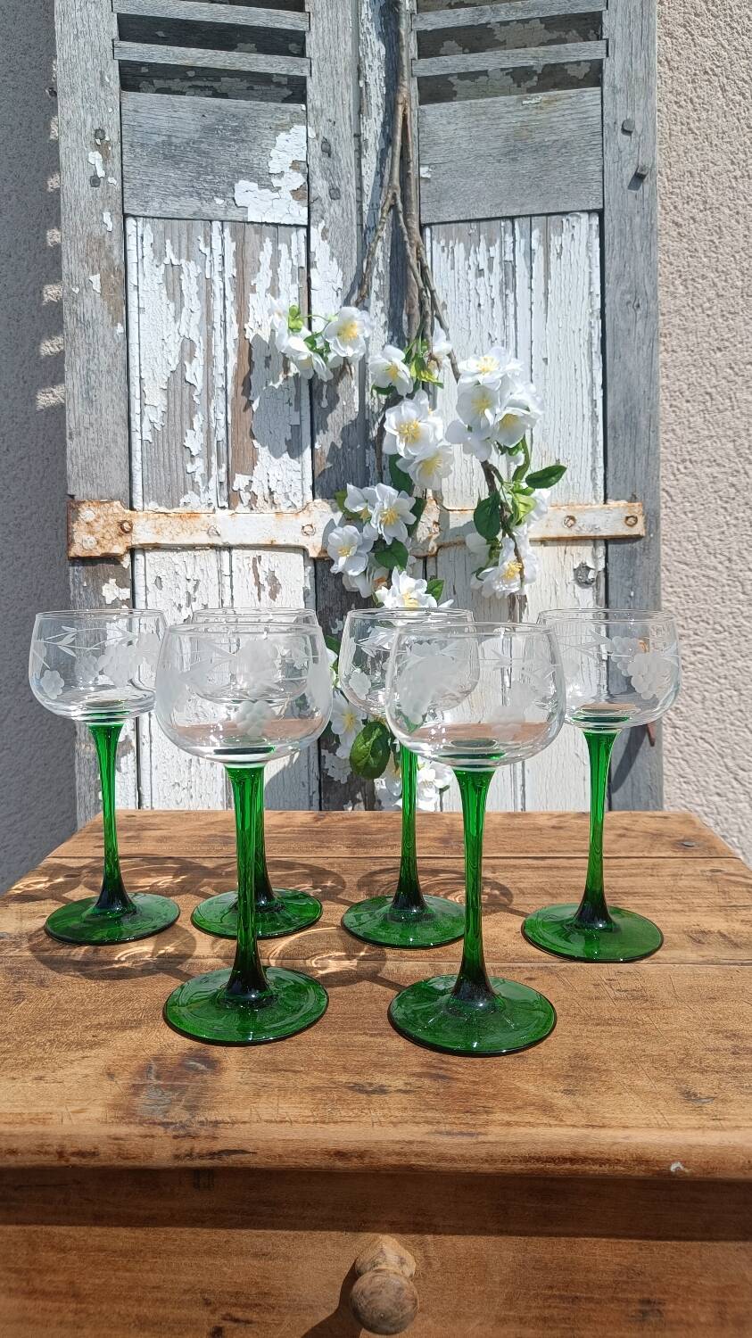 Antique engraved glasses