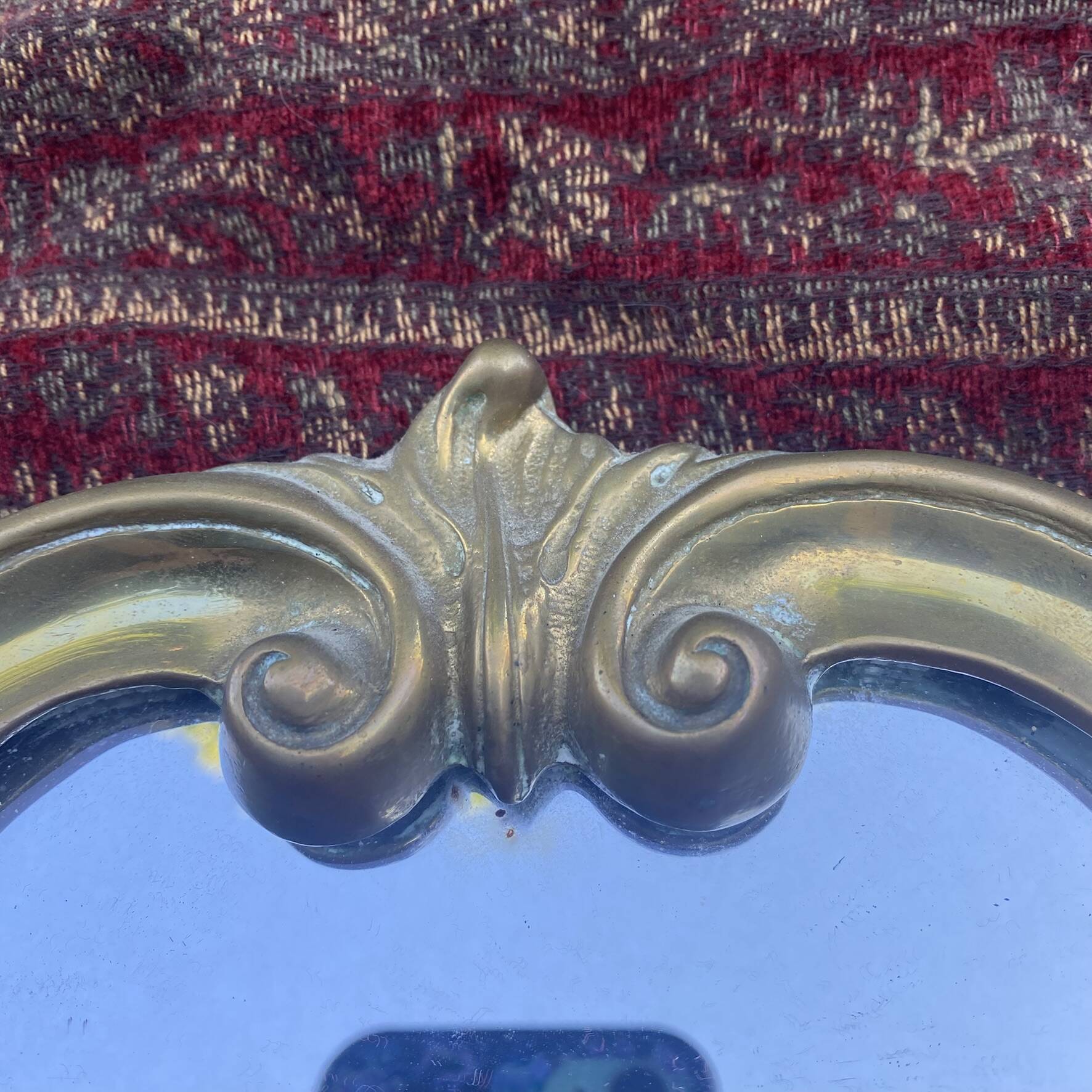 Brass mirror 29.5X35.5 cm