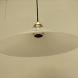 Pair of opaline pendant lights