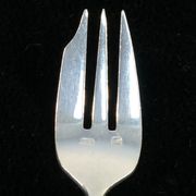 Set de 12 fourchettes a gateaux SFAM en métal argenté manche a la russe