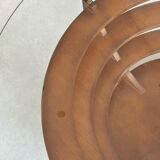 Designer coffee table, foot and circular top from the 60s