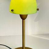 Lampe champignon SCE acier et verre opalin vintage