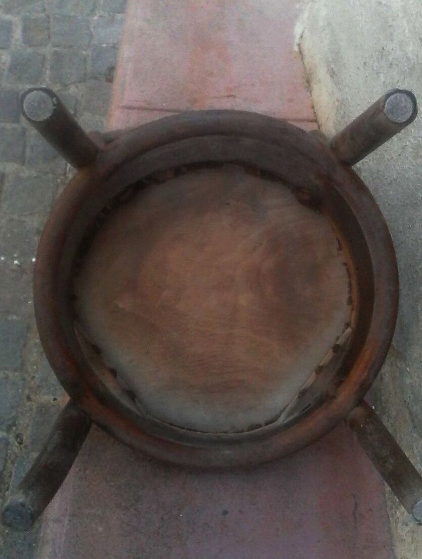 Antique children's chair in curved wood