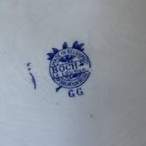 Pair of round dishes Boch La Louvière circa 1900