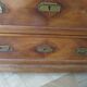 Louis Philippe style chest of drawers with 4 drawers in solid walnut and marble, 1900-1950.