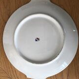 Service plates with dessert decoration flowers