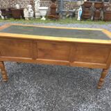 Solid cherry wood desk with leather top