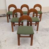 Set of 6 Arcadia chairs by Caraceni for Tagliabue, 70s