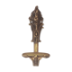 Old brass coat rack hook