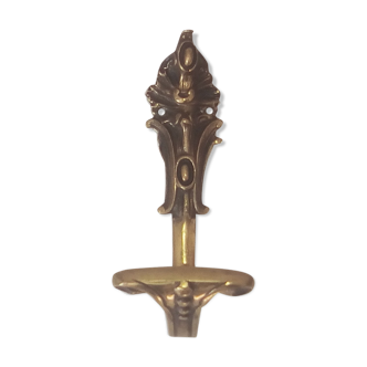 Old brass coat rack hook