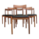 Set of 6 Danish teak chairs, 1970s.