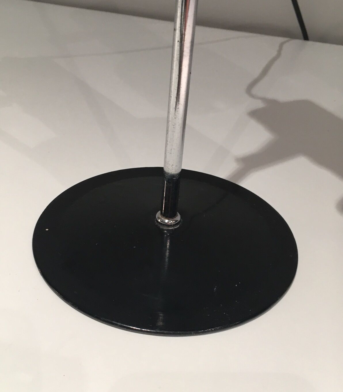 Adjustable lamp in black lacquered metal and chrome France 70s