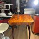 Rare walnut Spider table by Jindrich Halabala, 1950s.