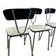 Suite de 4 chaises vintage en formica avec structure chromée