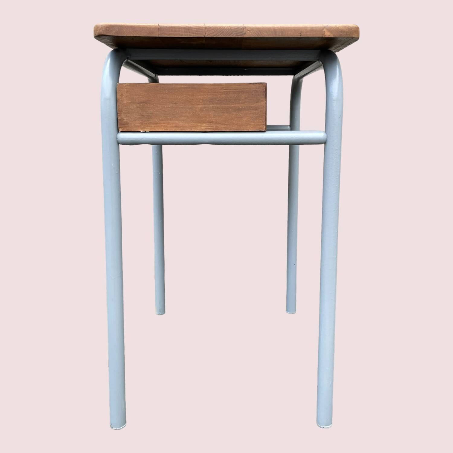 Small school desk and vintage chair