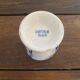 Set of 4 antique delft egg cups, white ceramic with blue vinta decor