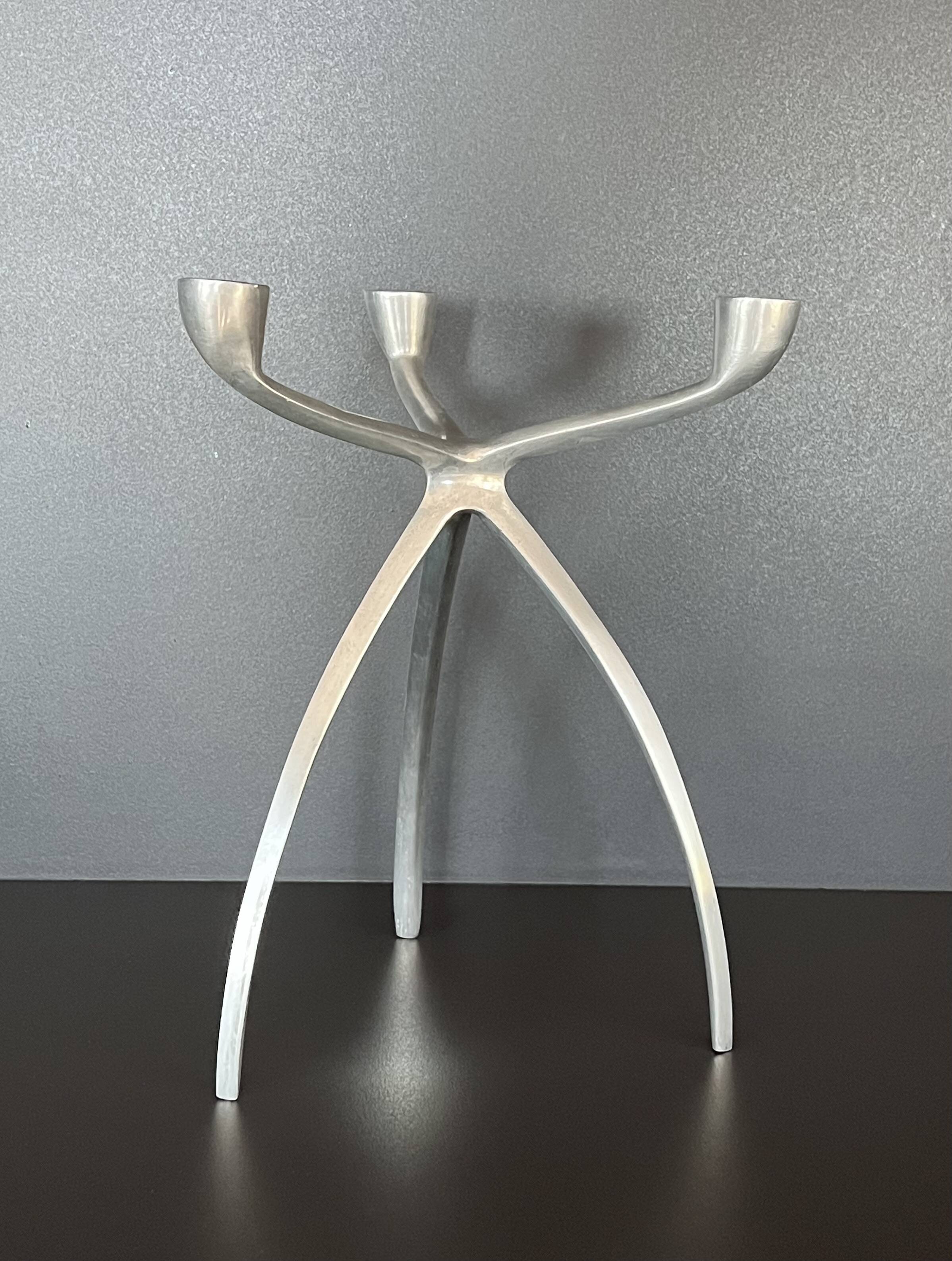 Candle holder, tripod chandelier "Spider" for De Bijenkorf, Netherlands 70's