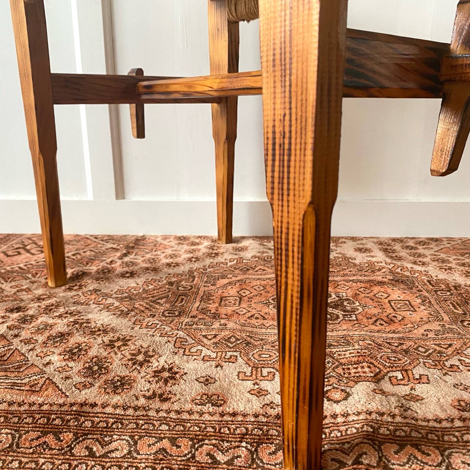 1960s woven seat stool