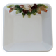 Vintage square bowl with hazelnut pattern, slip and earthenware
