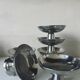 6 stainless steel dessert bowls, 1970s