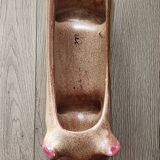 Cochon en grès, présentoir pour saucisson Vallauris