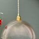 Striped glass pendant light
