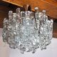 Lustre "Glaçon" de J.T Kalmar verre givré Autriche 1970