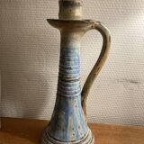 Blue ceramic candle holder