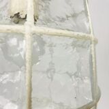 Hanging lamp in iron and glass from Glashütte Limburg, 1960s