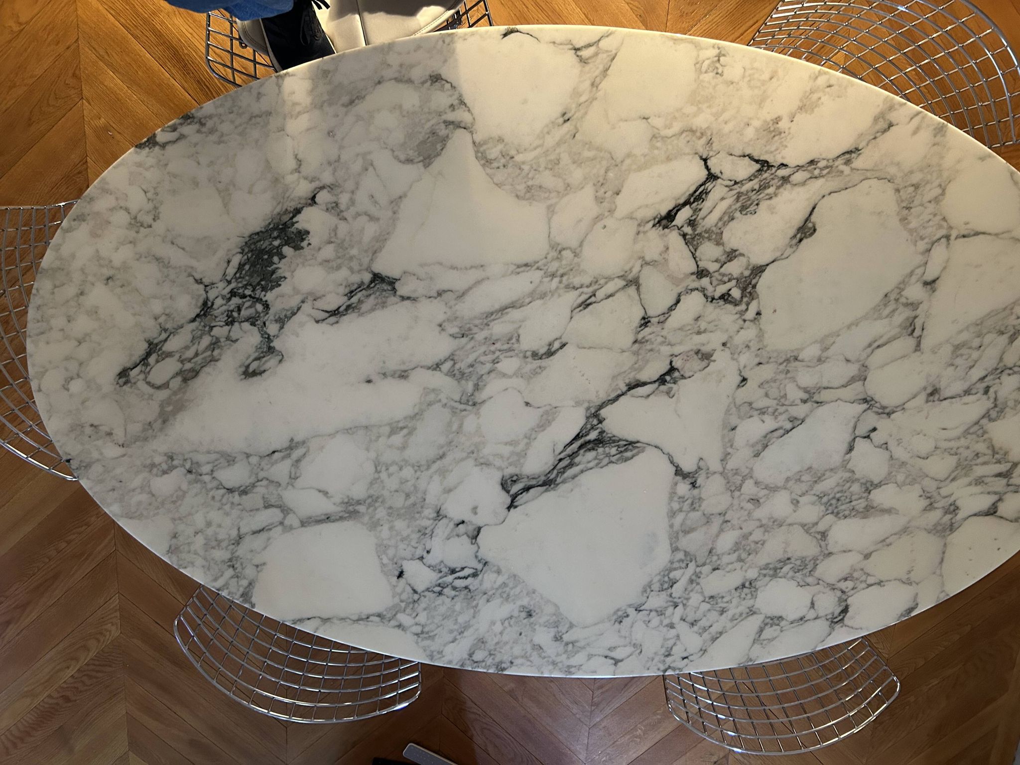 Florence Knoll Oval Table - Formerly from the Bank of France