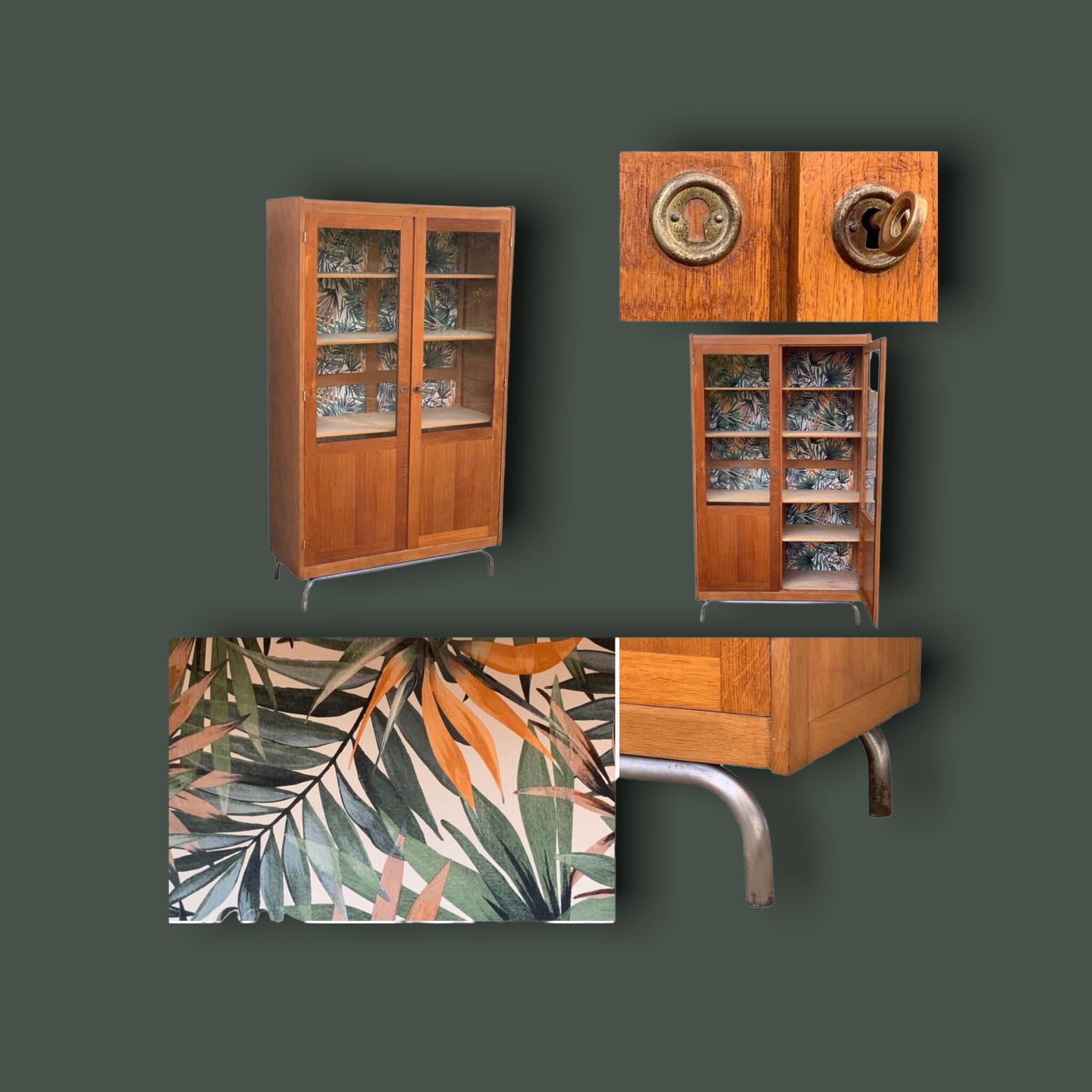 Glass cabinet from a primary school, 1950.