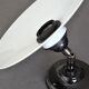 White and black articulated wall lamp, opaline, bakelite and porcelain