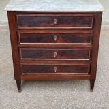 19th century Louis XVI mahogany and marble commode