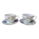 2 tea or coffee cups Porcelain Churchill Model Rosetta