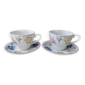 2 tea or coffee cups Porcelain Churchill Model Rosetta
